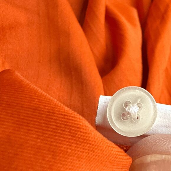 Divots Men's Div Dry Moisture Wicking Short Sleeve Golf Polo Shirt Orange Sz XL - Picture 6 of 10